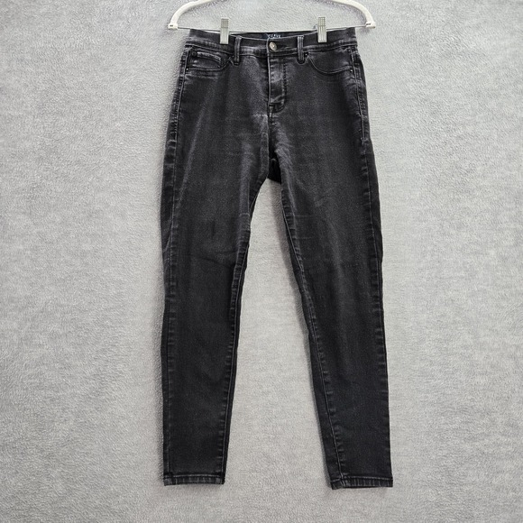 Curve Appeal Women Pants 6‎ 28 Gray Skinny Minimalist Jegging Jeans Pockets - Picture 1 of 11